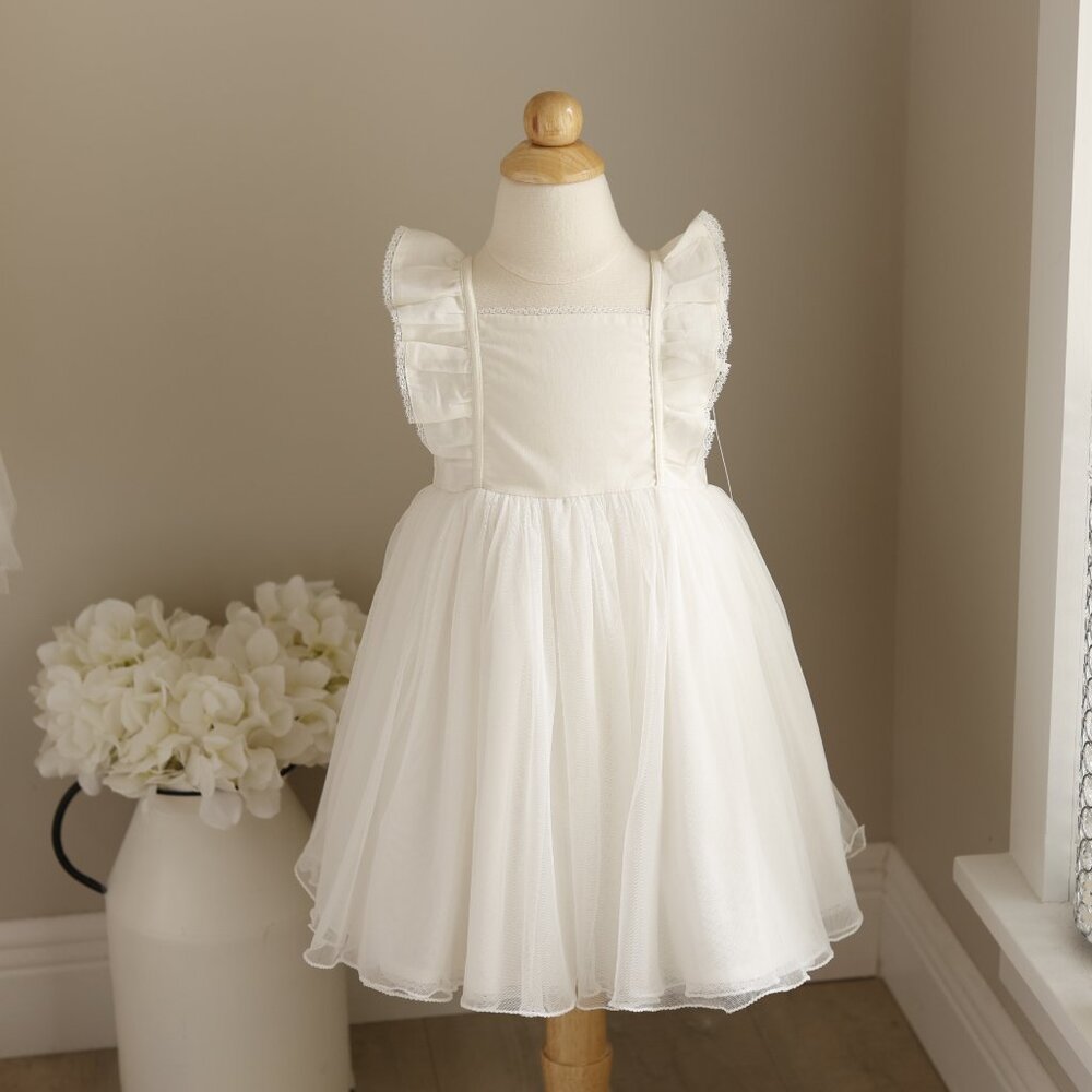 Well Dressed Wolf Simply Ivory Tulle Dress Pinafore 100% Cotton Portraits NWT - Picture 3 of 8